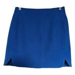 J. Crew Womens Wool Mini Skirt Royal Blue Size 6